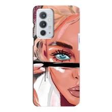 Силиконовый Чехол на OnePlus 9RT с картинкой Стильных Девушек – Девушка и ресницы