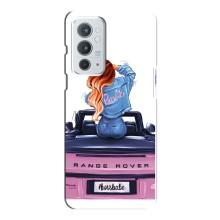 Силиконовый Чехол на OnePlus 9RT с картинкой Стильных Девушек – Девушка на машине