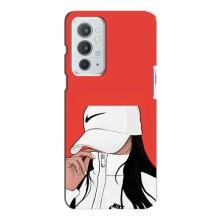 Силиконовый Чехол на OnePlus 9RT с картинкой Стильных Девушек – Девушка Nike