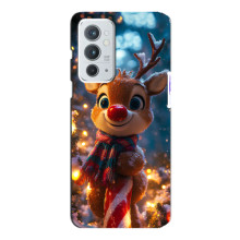 Яскравий чохол для OnePlus 9RT з Зимові Оленята – Олень з шарфом
