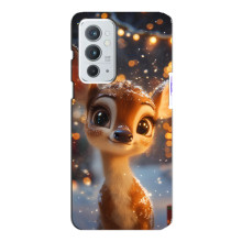 Яскравий чохол для OnePlus 9RT з Зимові Оленята – Оленятко серед герлянд