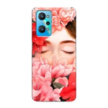 Чехлы (ART) Цветы на Realme GT Neo 2 (VPrint) (Глаза в цветах)