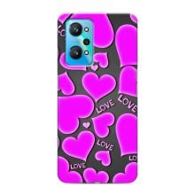 Чехлы для любимой на Реалми GT Нео 2 (VPrint) (Pink hearts)