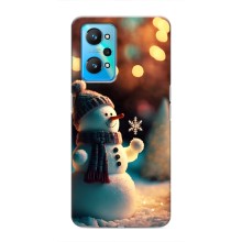 Чехлы на Новый Год Realme GT Neo 2 – Снеговик праздничный