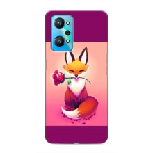 Чехлы с картинкой Лисички для Realme GT Neo 2 (VPrint) (Лисичка с розочкой)