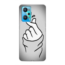 Чехол с принтом для Realme GT Neo 2 (AlphaPrint - Знак сердечка) – Значок Love