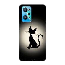 Чехол с принтом для Realme GT Neo 2 (AlphaPrint) Модные коты – Силуэт котика