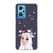 Чехол Стильные девушки на Realme GT Neo 2 – Девушка и сердечки