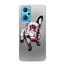 Чехол (ТПУ) Милые собачки для Realme GT Neo 2 (Бульдог в очках)