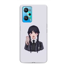 Чехлы Венсдей на Realme GT Neo 2 Уэнсдей (AlphaPrint) (Уэнздей и Вещь)