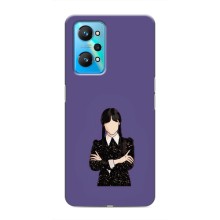 Чехлы Венсдей на Realme GT Neo 2 Уэнсдей (AlphaPrint) (Уэнздей в черном)