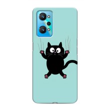Чехол с милыми котиками на Реалми GT Нео 2 – Черный кот