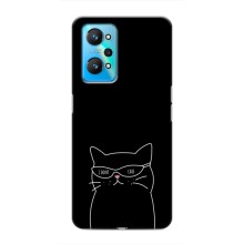 Чехол с рисунком кот на Realme GT Neo 2 (Равнодушный кот)