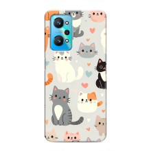 Чехол с рисунком кот на Realme GT Neo 2 (Коллаж котов)