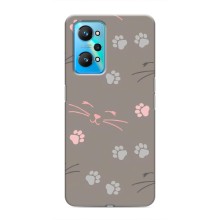Чехол с рисунком кот на Realme GT Neo 2 (Лапы и усы)