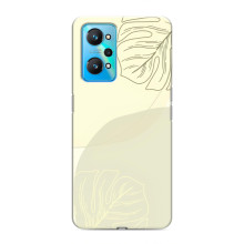 Чехол цветочный дизайн для Realme GT Neo 2 – Зелёный фон