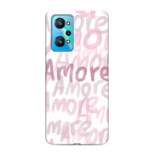 Чехол с розовым рисунком для Realme GT Neo 2 (Любовь)