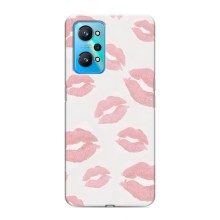 Чехол с розовым рисунком для Realme GT Neo 2 (Розовые губы)