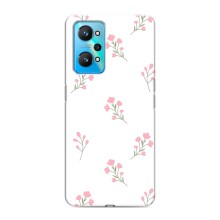 Чехол с розовым рисунком для Realme GT Neo 2 (Розовые цветы)