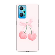 Чехол с розовым рисунком для Realme GT Neo 2 (Розовые вишни)