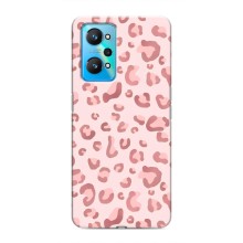 Чехол с розовым рисунком для Realme GT Neo 2 (Розовый леопард)
