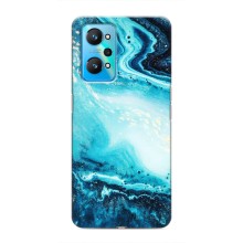 Мраморный чехол на Realme GT Neo 2 (VPrint) (Голубой мрамор)
