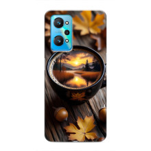 Чохол з унікальним дизайном 'Осінь з кавою' для Realme GT Neo 2 – Темна кава