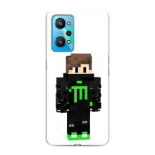 Чехлы для Realme GT Neo 2 (Персонажи Майн Крафт) (Зеленый мальчик)
