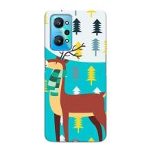 Силіконовий бампер з картинкою звірів для Realme GT Neo 2 (Олень із шарфом)