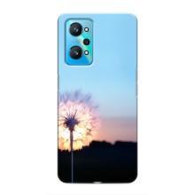 Силиконовый Чехол с одуванчиками на Realme GT Neo 2 – Закат с одуванчиком