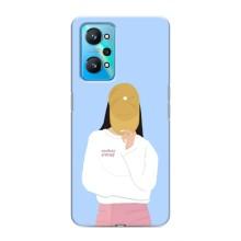 Силіконовый Чохол на Realme GT Neo 2 з картинкой Модных девушек (Жовта кепка)