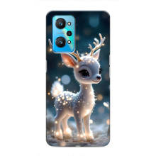 Яркий чехол для Realme GT Neo 2 с Зимними Оленятами – Блистающий оленёнок