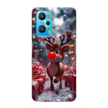 Яркий чехол для Realme GT Neo 2 с Зимними Оленятами – Олень среди подарков
