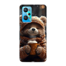 Друкований чохол 'Звірята з кавою' для Realme GT Neo 2 – Мішка з кавою