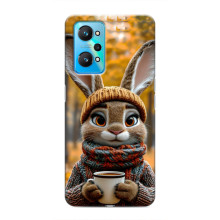 Друкований чохол 'Звірята з кавою' для Realme GT Neo 2 – Зайчик з кавою