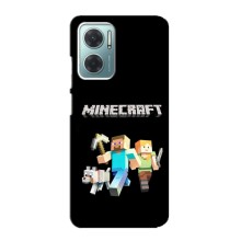 Чохол Майнкрафт на Xiaomi Redmi Note 11E (AlphaPrint) Minecraft (герої Minecraft)