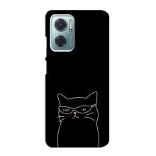 Чехол с рисунком кот на Xiaomi Redmi Note 11E (Равнодушный кот)
