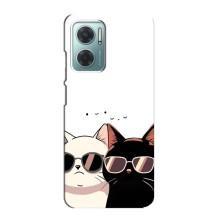 Чехол с рисунком кот на Xiaomi Redmi Note 11E (Коты в очках)