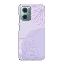 Чехол цветочный дизайн для Xiaomi Redmi Note 11E – Монстера фиолетовая