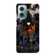 Чехол как приручить дракона на Xiaomi Redmi Note 11E (Дракон коллаж)