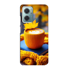 Чехол с уникальным дизайном «Осень с кофе» для Xiaomi Redmi Note 11E – Кофе с жёлтым