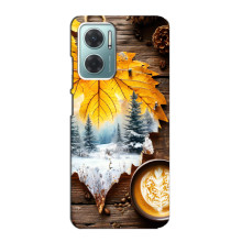 Чехол с уникальным дизайном «Осень с кофе» для Xiaomi Redmi Note 11E – Осенне-зимнее кофе