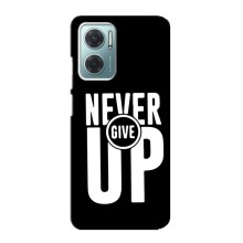 Силиконовый Чехол на Xiaomi Redmi Note 11E с картинкой Nike (Never Give UP)