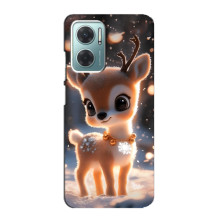 Яркий чехол для Xiaomi Redmi Note 11E с Зимними Оленятами – Оленёнок
