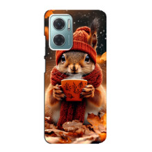 Друкований чохол 'Звірята з кавою' для Xiaomi Redmi Note 11E – Білка з кавою
