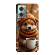 Друкований чохол 'Звірята з кавою' для Xiaomi Redmi Note 11E – Песик з кавою