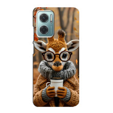 Друкований чохол 'Звірята з кавою' для Xiaomi Redmi Note 11E – Жираф з кавою
