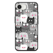 Чехлы с Котиками для Apple 17e (VPrint) (Рисованные котики)