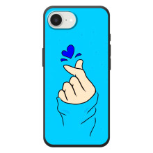 Чехлы (Знак сердечка) на Apple 17e (Сердце на синем)