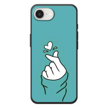 Чехлы (Знак сердечка) на Apple 17e (Сердечко на бирюзовом)